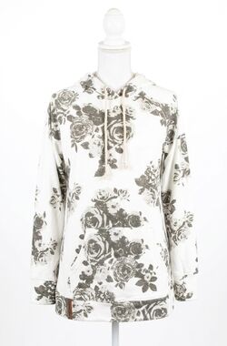 NEW AMPERSAND AVE side slit hoodie in hopelessly devoted